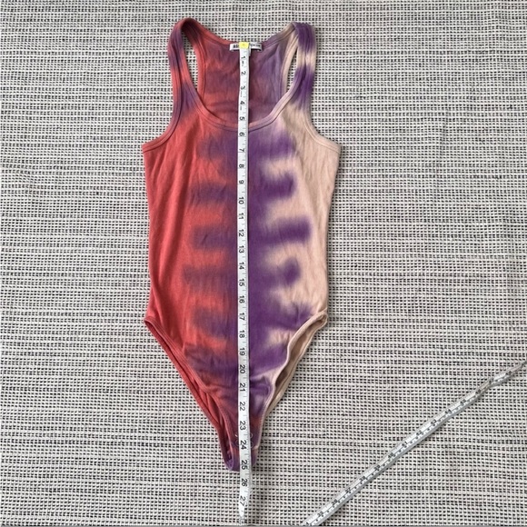 AGOLDE Rib Tank Bodysuit in Trip Tie Dye Size  XS - Picture 12 of 13